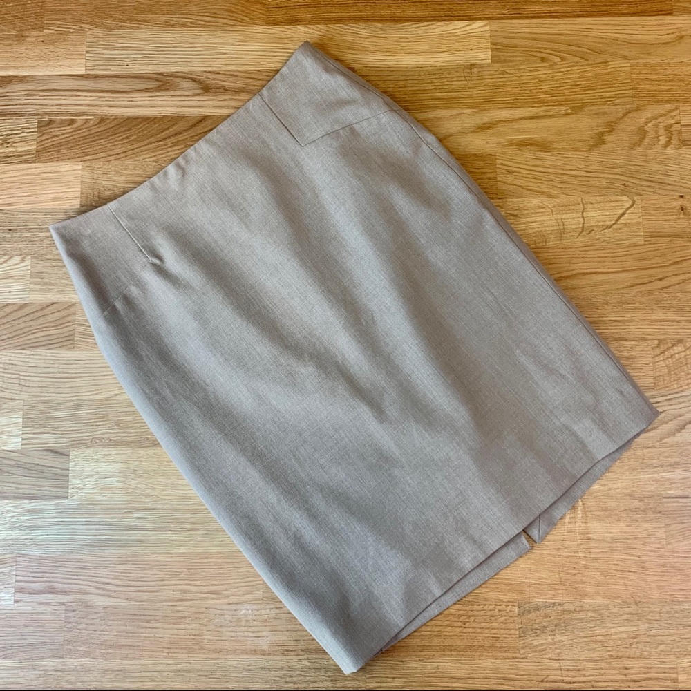0 NEW Limited Khaki Beige Pencil Skirt